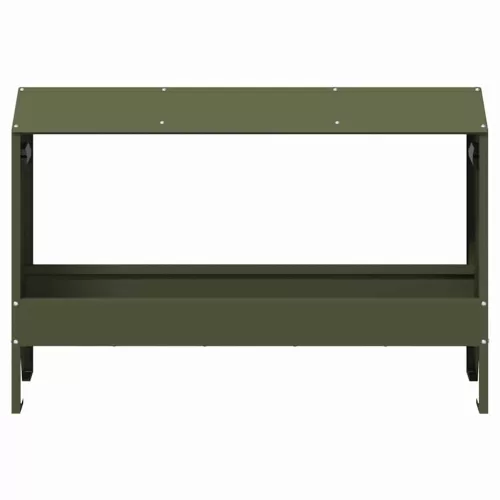  Csirke Etető Tál Olajzöld 81 x 32 x 53,5 cm