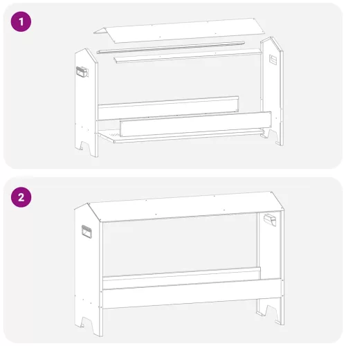  Csirke Etető Tál Olajzöld 81 x 32 x 53,5 cm