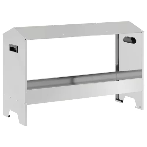  Csirke Etető Tál Ezüst 81 x 32 x 53,5 cm Horganyzott acél