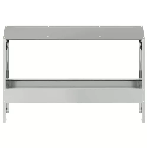  Csirke Etető Tál Ezüst 81 x 32 x 53,5 cm Horganyzott acél