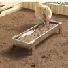  Csirke Etető Tál Ezüst 80 x 28 x 13.5 cm Horganyzott acél