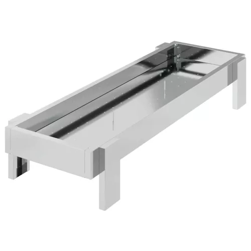  Csirke Etető Tál Ezüst 80 x 28 x 13.5 cm Horganyzott acél