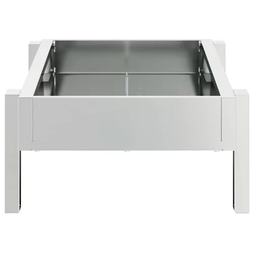  Csirke Etető Tál Ezüst 80 x 28 x 13.5 cm Horganyzott acél
