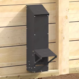    Csirke etető Fekete 13 x 12 x 51 cm Hidegen Hengerelt Acél