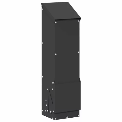  Csirke etető Fekete 13 x 12 x 51 cm Hidegen Hengerelt Acél