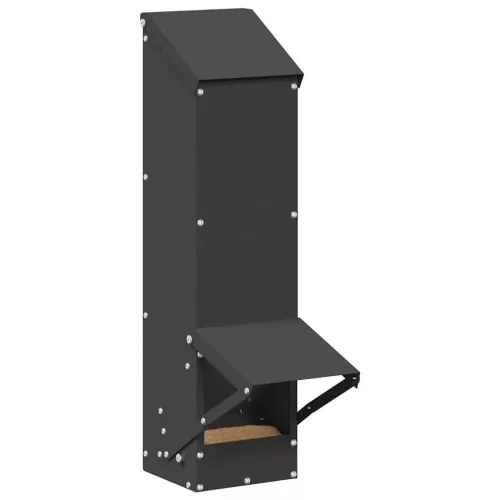 Csirke etető Fekete 13 x 12 x 51 cm Hidegen Hengerelt Acél