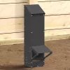  Csirke etető Fekete 13 x 12 x 51 cm Hidegen Hengerelt Acél