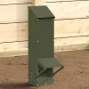 Csirke etető Olajzöld 13 x 12 x 51 cm Hidegen Hengerelt Acél