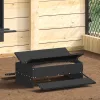  Csirke Treadle Etető Fekete 75 x 53 x 20,5 cm