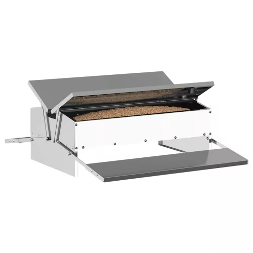  Csirke Treadle Etető Ezüst 75 x 53 x 20,5 cm Horganyzott acél