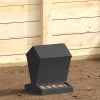 Csirke etető Fekete 30 x 30 x 39 cm Hidegen Hengerelt Acél