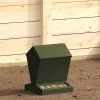  Csirke etető Olajzöld 30 x 30 x 39 cm Hidegen Hengerelt Acél