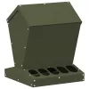  Csirke etető Olajzöld 30 x 30 x 39 cm Hidegen Hengerelt Acél