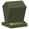  Csirke etető Olajzöld 30 x 30 x 39 cm Hidegen Hengerelt Acél