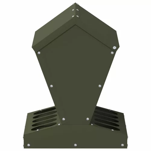  Csirke etető Olajzöld 30 x 30 x 39 cm Hidegen Hengerelt Acél
