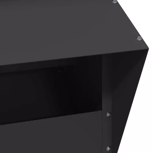  Csirke etető Fekete 20 x 25 x 35 cm Hidegen Hengerelt Acél