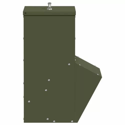  Csirke etető Olajzöld 20 x 25 x 35 cm Hidegen Hengerelt Acél