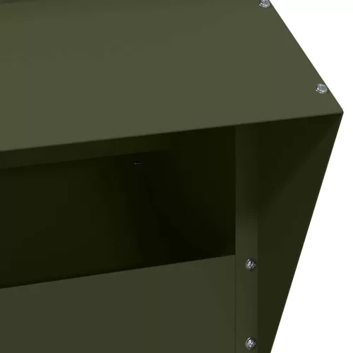  Csirke etető Olajzöld 20 x 25 x 35 cm Hidegen Hengerelt Acél