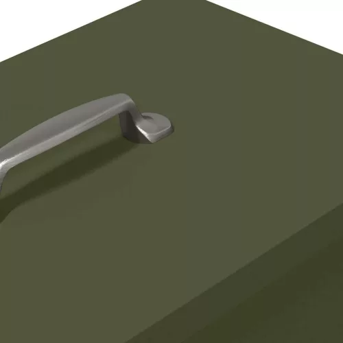  Csirke etető Olajzöld 20 x 25 x 35 cm Hidegen Hengerelt Acél