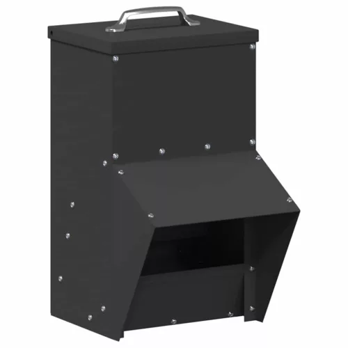  Csirke etető Fekete 20 x 25 x 35 cm Hidegen Hengerelt Acél