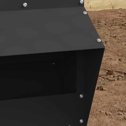  Csirke etető Fekete 20 x 25 x 35 cm Hidegen Hengerelt Acél