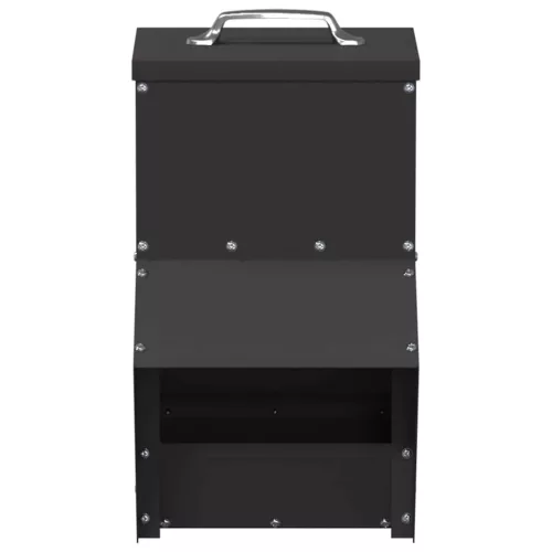  Csirke etető Fekete 20 x 25 x 35 cm Hidegen Hengerelt Acél