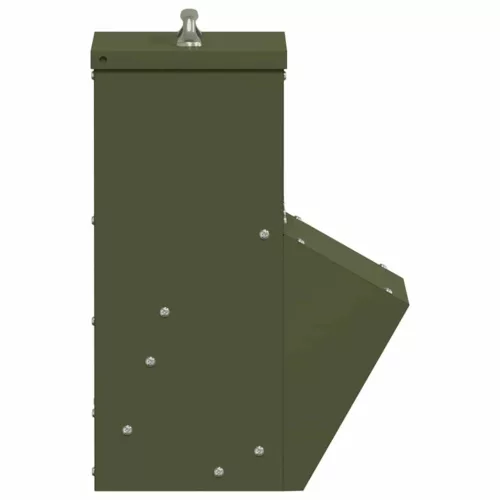  Csirke etető Olajzöld 20 x 25 x 35 cm Hidegen Hengerelt Acél