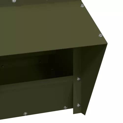 Csirke etető Olajzöld 20 x 25 x 35 cm Hidegen Hengerelt Acél