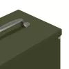  Csirke etető Olajzöld 20 x 25 x 35 cm Hidegen Hengerelt Acél
