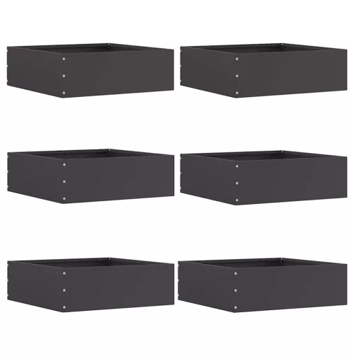  Fűszegélyezés 6 pcs Fekete 40 x 40 x 13 cm Acél