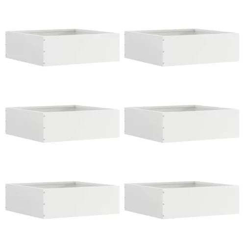  Fűszegélyezés 6 pcs Fehér 40 x 40 x 13 cm Acél