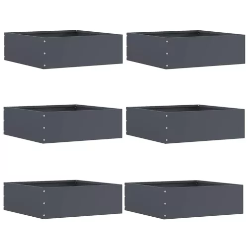  Fűszegélyezés 6 pcs Antracit 40 x 40 x 13 cm Acél