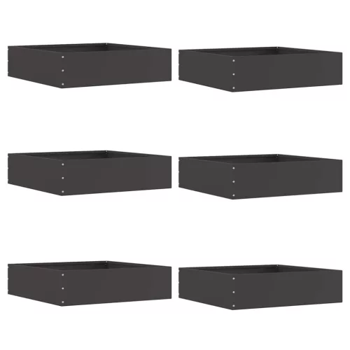  Fűszegélyezés 6 pcs Fekete 50 x 50 x 13 cm Acél