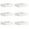  Fűszegélyezés 6 pcs Fehér 50 x 50 x 13 cm Acél