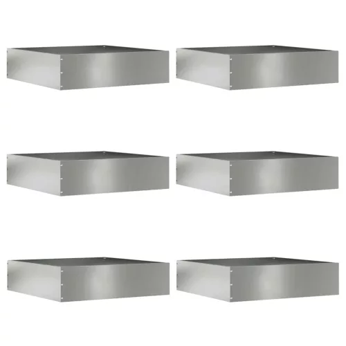  Fűszegélyezés 6 pcs Ezüst 50 x 50 x 13 cm Horganyzott acél