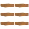  Fűszegélyezés 6 pcs Rozsdás 50 x 50 x 13 cm Időjárásálló acél