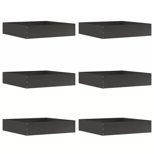  Fűszegélyezés 6 pcs Fekete 60 x 60 x 13 cm Acél