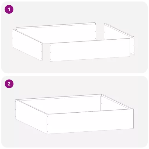  Fűszegélyezés 6 pcs Fekete 60 x 60 x 13 cm Acél