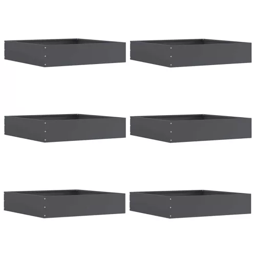  Fűszegélyezés 6 pcs Antracit 60 x 60 x 13 cm Acél