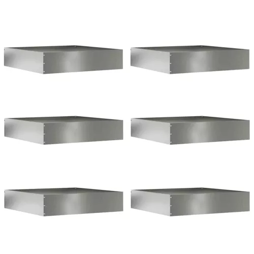  Fűszegélyezés 6 pcs Ezüst 60 x 60 x 13 cm Horganyzott acél