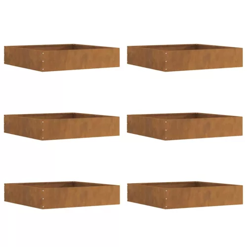  Fűszegélyezés 6 pcs Rozsdás 60 x 60 x 13 cm Időjárásálló acél