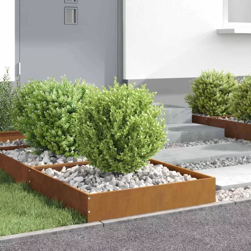  Fűszegélyezés 6 pcs Rozsdás 60 x 60 x 13 cm Időjárásálló acél