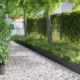  Gyepszegélyek 20 pcs Fekete 103 x 0,05 x 22 cm Acél