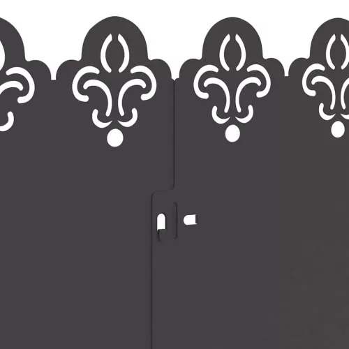  Gyepszegélyek 20 pcs Fekete 103 x 0,05 x 22 cm Acél