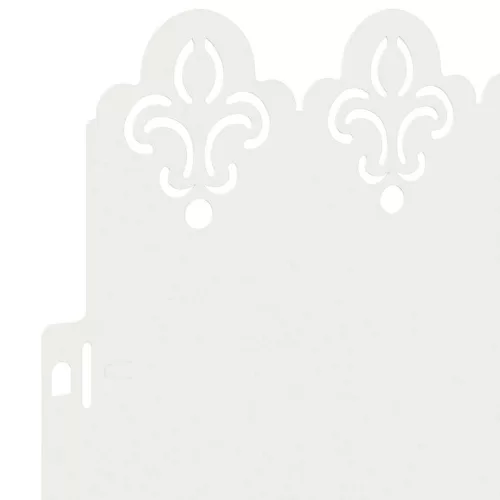  Gyepszegélyek 10 pcs Fehér 103 x 0,05 x 22 cm Acél