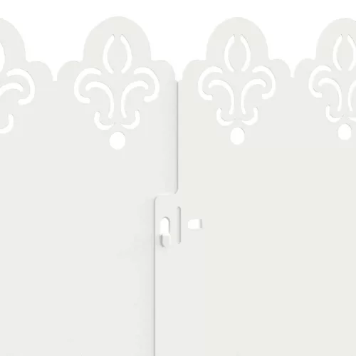  Gyepszegélyek 10 pcs Fehér 103 x 0,05 x 22 cm Acél