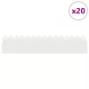  Gyepszegélyek 20 pcs Fehér 103 x 0,05 x 22 cm Acél