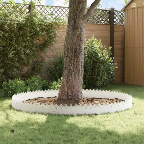  Gyepszegélyek 20 pcs Fehér 103 x 0,05 x 22 cm Acél