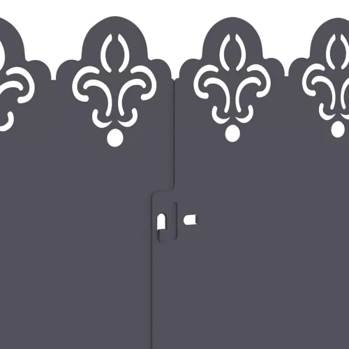  Gyepszegélyek 20 pcs Antracit 103 x 0,05 x 22 cm Acél