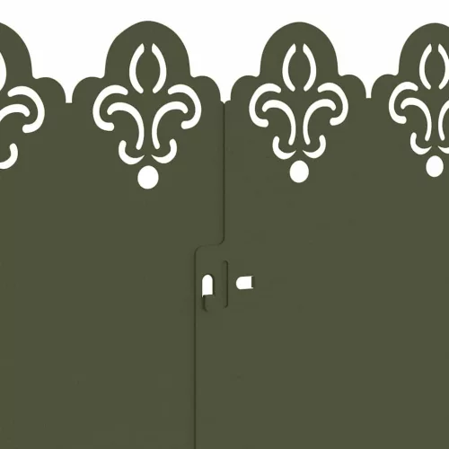  Gyepszegélyek 20 pcs Olajzöld 103 x 0,05 x 22 cm Acél